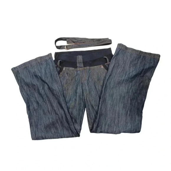 Cashcara Wide Straight  Leg Cotton Blend Pants Size 12 - Picture 8 of 9